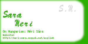 sara meri business card