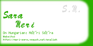 sara meri business card